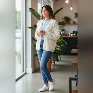 Vintage Ivory Knit Sweater